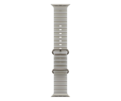 Pasek i akcesoria do zegarków Apple 49mm Translucent Grey Ocean Band - Natural Titanium Finish